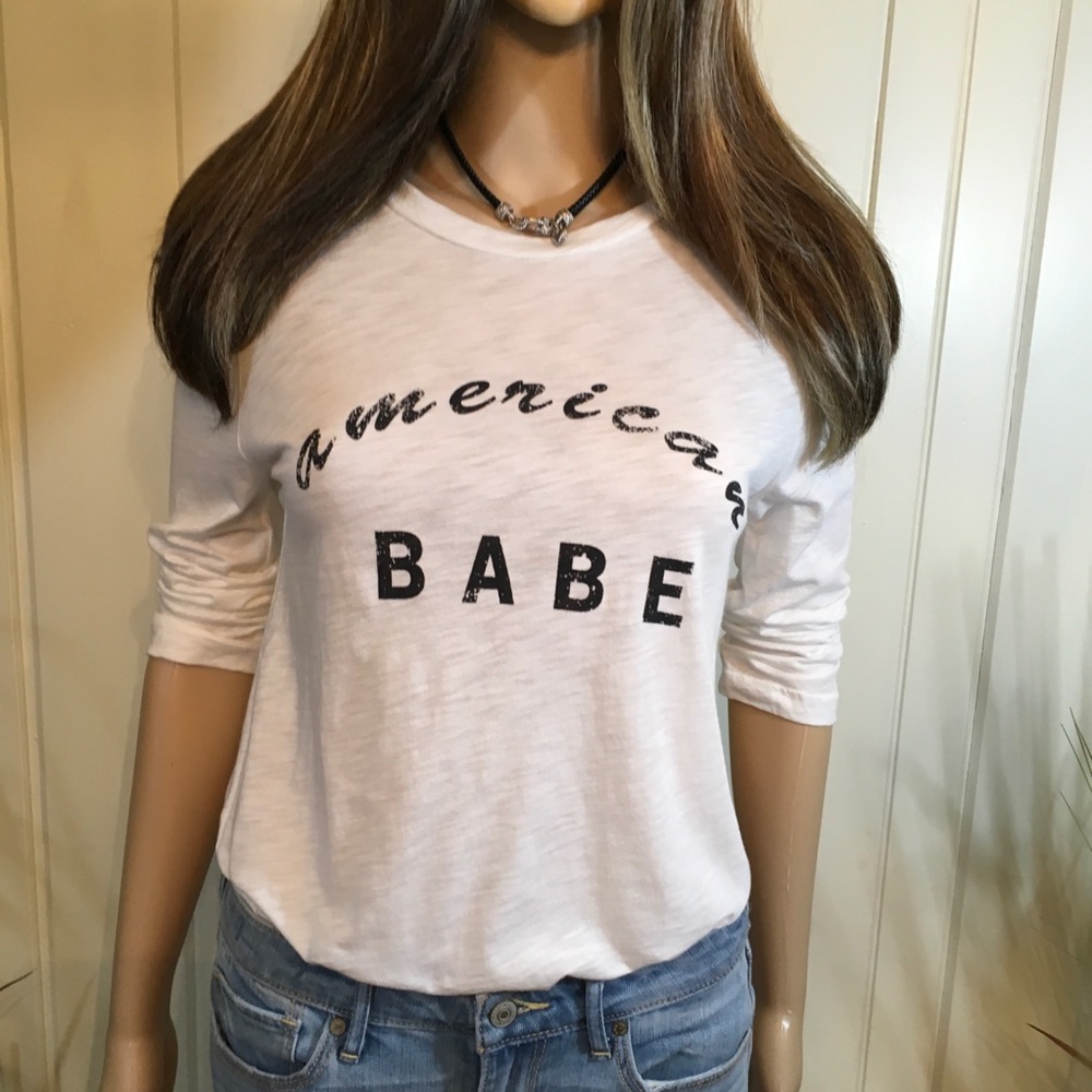 MADE IN USA LIGHTWEIGHT TOP “AMERICAN BABE” - Picture 6 of 7